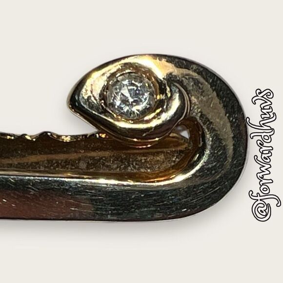 Bundle Sale 3 for $15 | Gold Tone Tie Tack With Clear Rhinestone - Picture 6 of 10